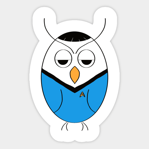 Spock owl Sticker by MINNESOTAgirl